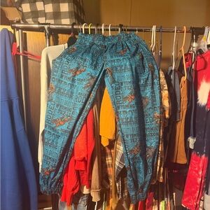 Blue Printed Track Joggers - STERLING KREEK